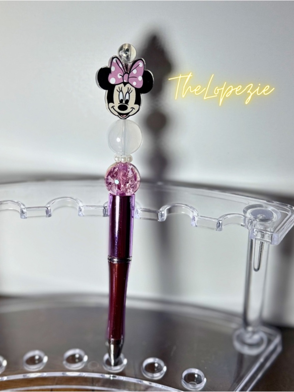 Handmade Pink Beaded Pen